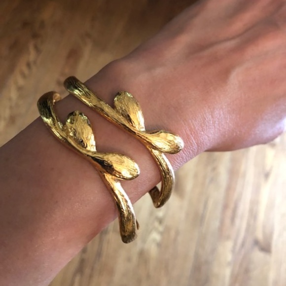 Sophia & Chloe Gold Brushed Bangle with Inscription, Size Small/Medium - Picture 5 of 6